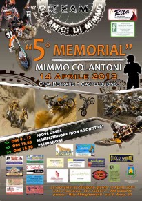 Domenica 14 aprile il 5° Memorial Mimmo Colantoni