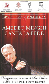 Il 26 luglio in Piazza Castello Amedeo Minghi canta la Fede