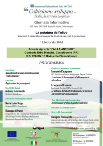 Giornata informativa su "La potatura dell'olivo - Interventi di razionalizzazione per la riduzione dei costi di produzione"