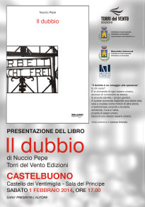 Sabato 1 febbraio la presentazione del libro "Il dubbio" di Nuccio Pepe al Castello dei Ventimiglia
