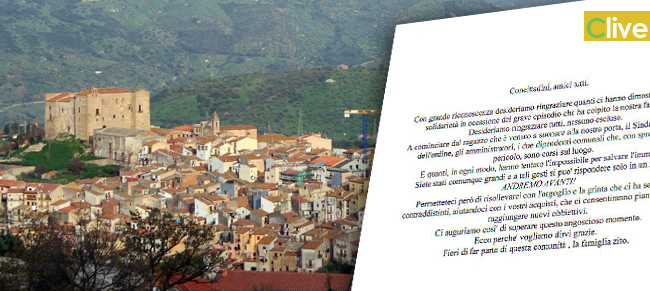 La lettera di ringraziamento dei fratelli Zito all’Amministrazione Comunale e alla cittadinanza castelbuonese