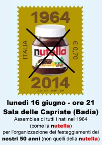 Assemblea dei nati nel 1964 per il festeggiamento dei 50 anni