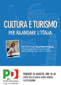 Il Circolo PD di Castelbuono organizza l'evento "Cultura e turismo - per rilanciare l’Italia"