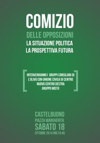 comizio opposizioni 18 ottobre