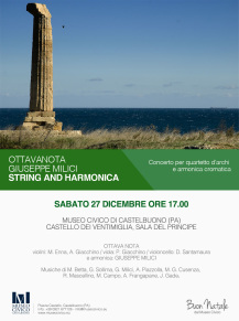 MUSEO CIVICO: Il 27 dicembre il concerto per quartetto d'archi e armonica cromatica del gruppo OTTAVA NOTA