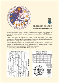 OROLOGIO SOLARE GEOGRAFICO